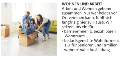 Wahlprogramm: Wohnen und Arbeit