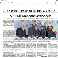 Garmisch-Partenkirchner Tagblatt: Vor dem zweiten Teil der Kommunalwahl in Oberau-Bürgermeister Peter Fink war bereits am 9. November gewählt worden – hat Gemeinderätin Angelika Allinger-Rank noch eine klare Ansage gemacht: „Wir brauchen mehr als nur ein