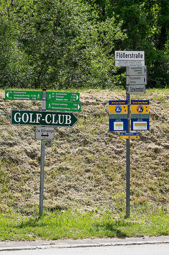 Golfplatz Beschilderung